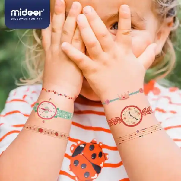 Временные татуировки для девочек “Часы и браслет”