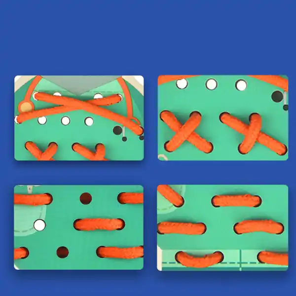 Детская игра-шнуровка “Животные”, 8 частей