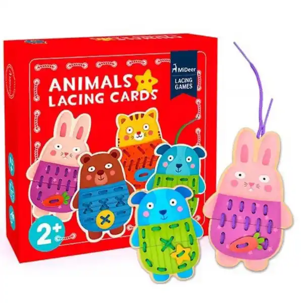 Детская игра-шнуровка “Веселые звер..