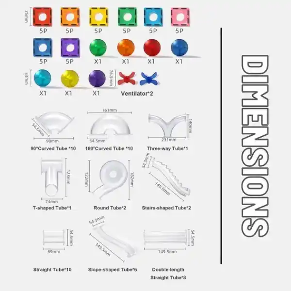 Магнитный конструктор “Мраморный путь”, 100 шт.