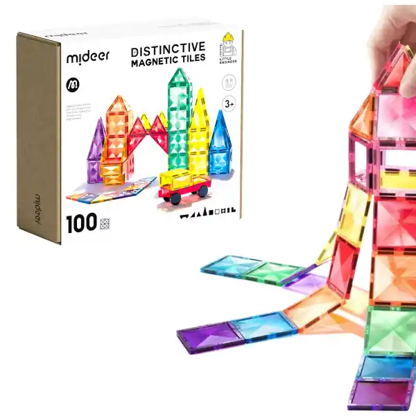 Магнитный разноцветный конструктор, 100 шт