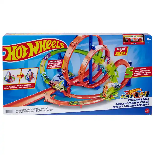 Hot Wheels трек “Гигантская петля с безумными столкновениями”
