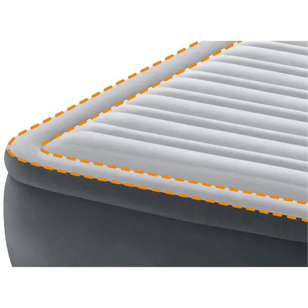 INTEX Pat gonflabil “Velur Comfort-Plush” 137x191x33 cm cu pompă încorporată 220V, până la 272 kg