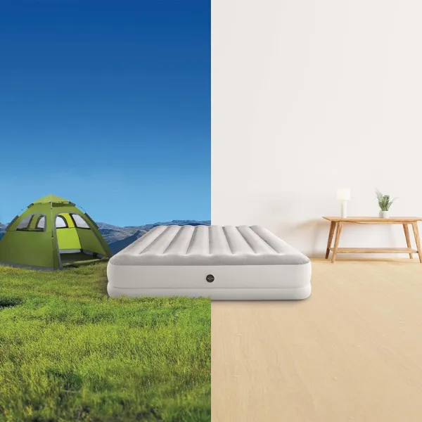 Saltea gonflabilă “Velur Prestige” 152x203x36 cm cu pompa USB portabilă 5V, până la 272 kg