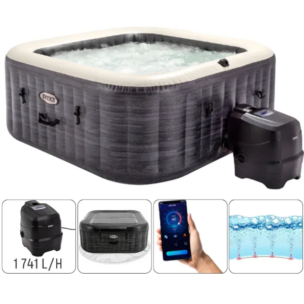 Jacuzzi SPA gonflabil “Greystone Deluxe” 239х239х71, 1098L, 6 persoane