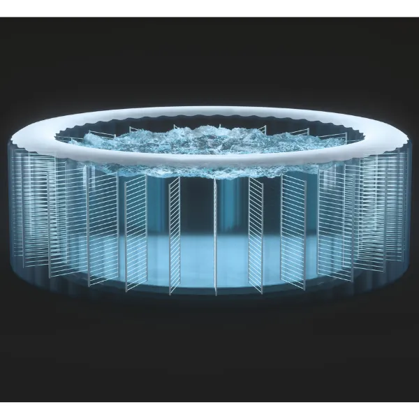 INTEX Jacuzzi SPA gonflabil “Greystone Deluxe” 211×211×71, 795L, 4 persoane