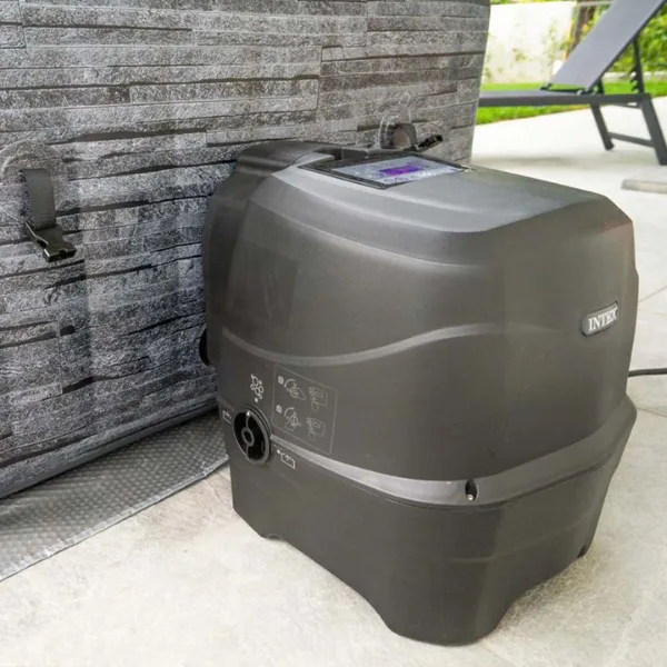 INTEX Jacuzzi SPA gonflabil “Greystone Deluxe” 211×211×71, 795L, 4 persoane