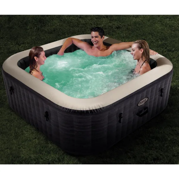 INTEX Jacuzzi SPA gonflabil “Greystone Deluxe” 211×211×71, 795L, 4 persoane
