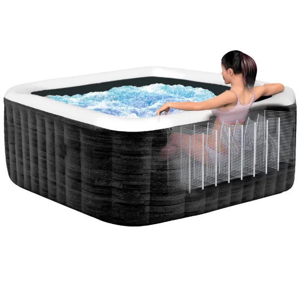 INTEX Jacuzzi SPA gonflabil “Greystone Deluxe” 211×211×71, 795L, 4 persoane