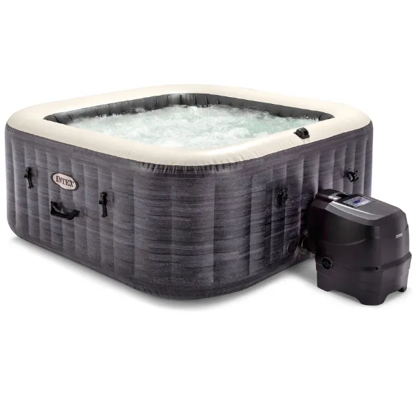 INTEX Jacuzzi SPA gonflabil “Greystone Deluxe” 211×211×71, 795L, 4 persoane