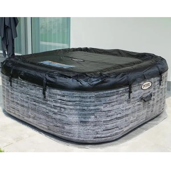 INTEX Jacuzzi SPA gonflabil “Greystone Deluxe” 211×211×71, 795L, 4 persoane