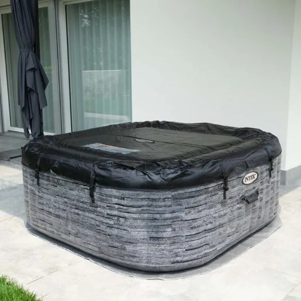 INTEX Jacuzzi SPA gonflabil “Greystone Deluxe” 211×211×71, 795L, 4 persoane