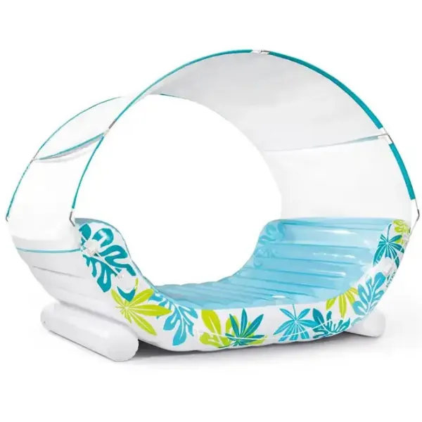 INTEX Plută-saltea gonflabilă „Tropical Lounge” cu baldachin 224x150x165cm, până la 200kg