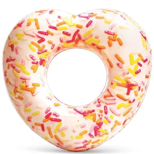 INTEX Cerc gonflabil „Donut în forma de inimă”, 94x89x25 cm, pînă la 80 kg, 9+