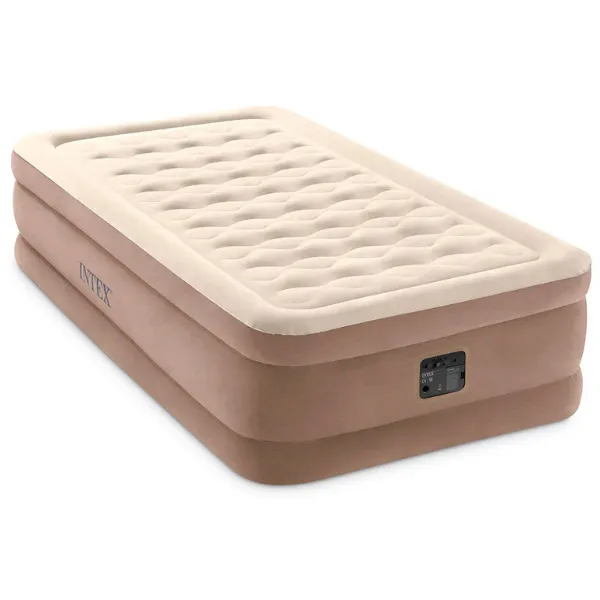 Pat gonflabil “Velur Ultra Plush” 99х191х46 cm cu pompă încorporată 220V, până la 136 kg