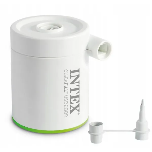 INTEX Pompă de aer electrică „QuickFill USB200R” USB 5V, 2A, reîncărcabilă, powerbank, 2 duze