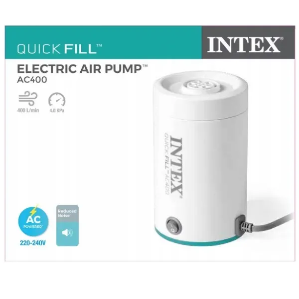 INTEX Pompă de aer electrică „QuickFill AC400” 220V, 2 duze