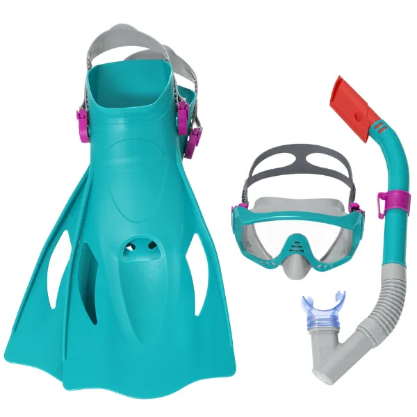 Bestway Set de înot (labe, mască, snorkel), 14+, 2 culori