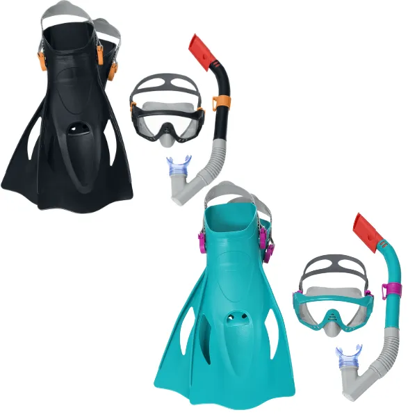Bestway Set de înot (labe, mască, snorkel), 14+, 2 culori