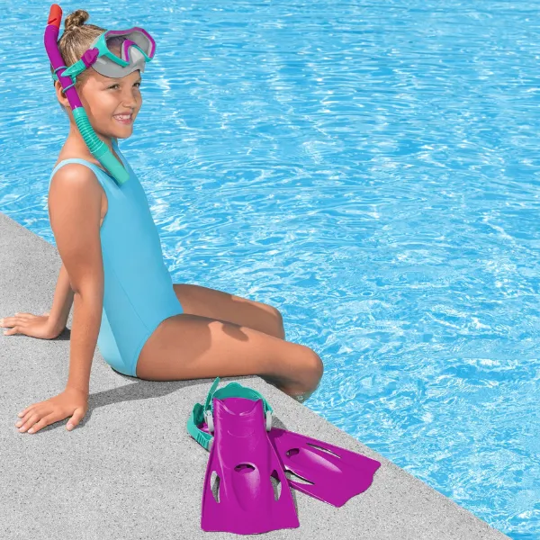Bestway Set de înot (labe, mască, snorkel), 7+, 2 culori