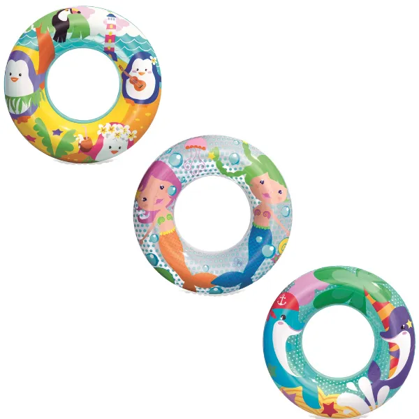 Bestway Cerc gonflabil „Aventuri pe mare”, D51 cm, 3 modele, 3-6 ani