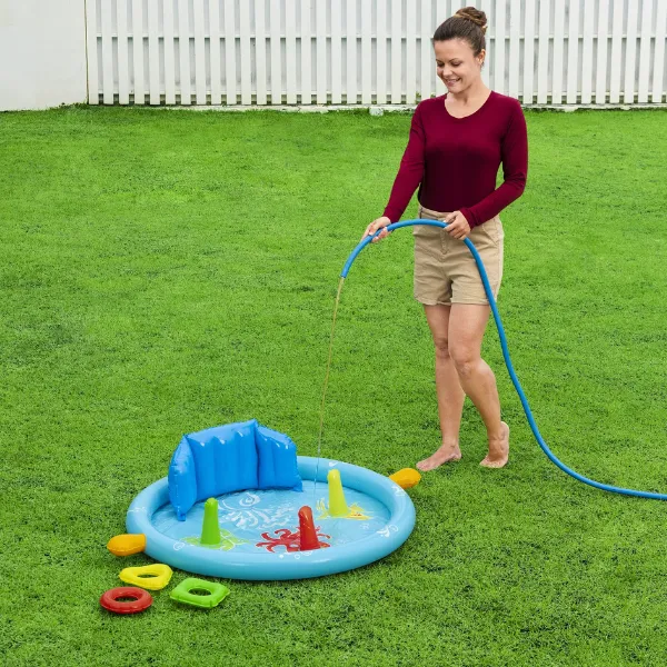 Bestway Piscină gonflabilă pentru copii cu baldachin „Scoica de mare” 115x89x76 cm, 45 L, de la 6 luni