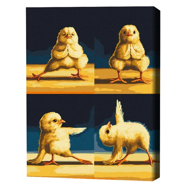 Pictură pe numere 40*50 сm (fără cutie) – Puiul - yoga 2