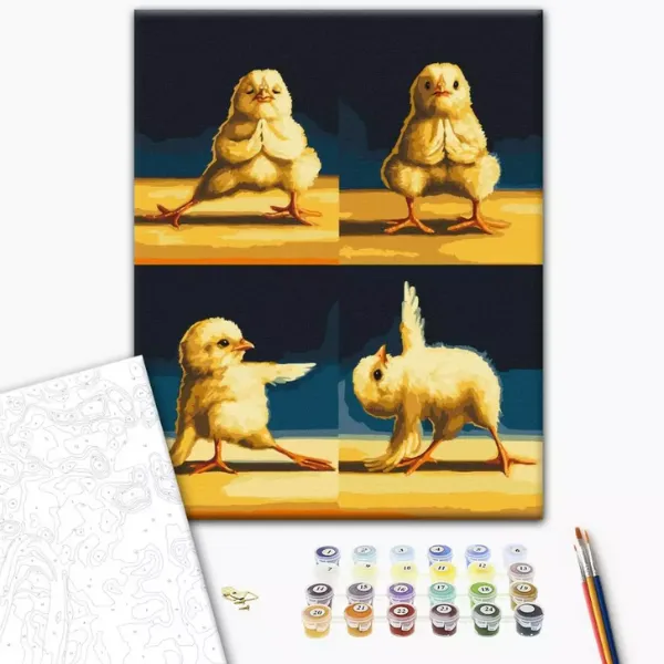 Pictură pe numere 40*50 сm (fără cutie) – Puiul - yoga 2