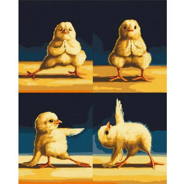 Pictură pe numere 40*50 сm (fără cutie) – Puiul - yoga 2