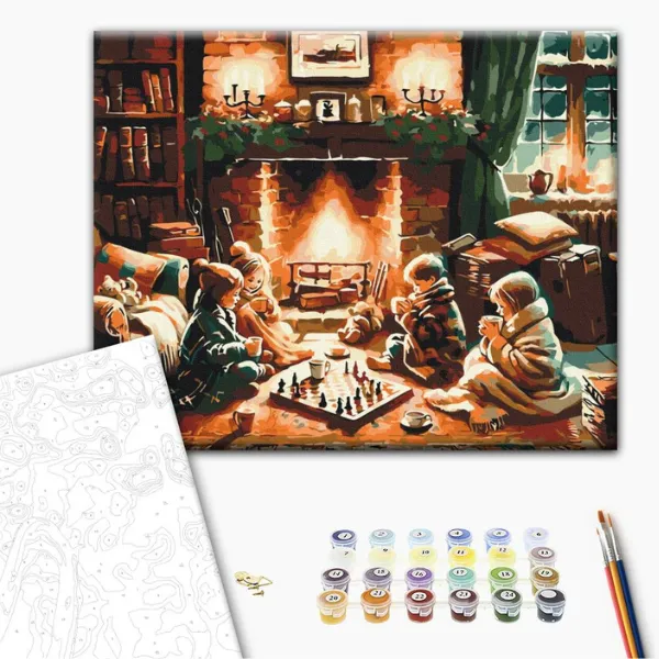 Pictură pe numere 40*50 cm (în cutie) – Când este viscol