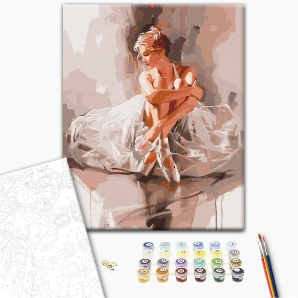 Pictură pe numere 40*50 сm (fără cutie) – Balerina pe un nor de tandrețe