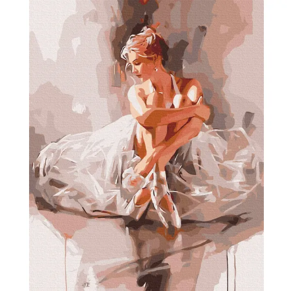 Pictură pe numere 40*50 сm (fără cutie) – Balerina pe un nor de tandrețe