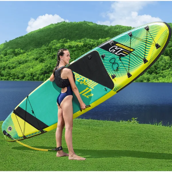 SUP - placă 2 în 1 Freesoul Tech Convertible 340 х 89 х 15 cm cu cu scaun, vâslă, pompă