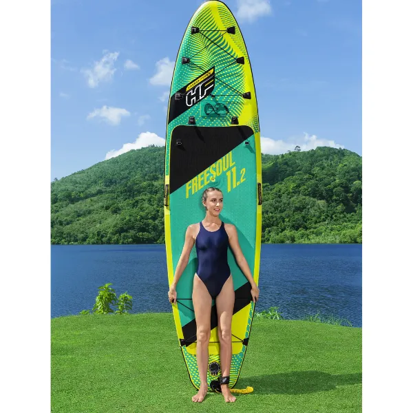 SUP - placă 2 în 1 Freesoul Tech Convertible 340 х 89 х 15 cm cu cu scaun, vâslă, pompă
