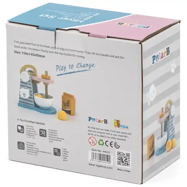 Set de joaca din lemn „Mixer”, 4 piese