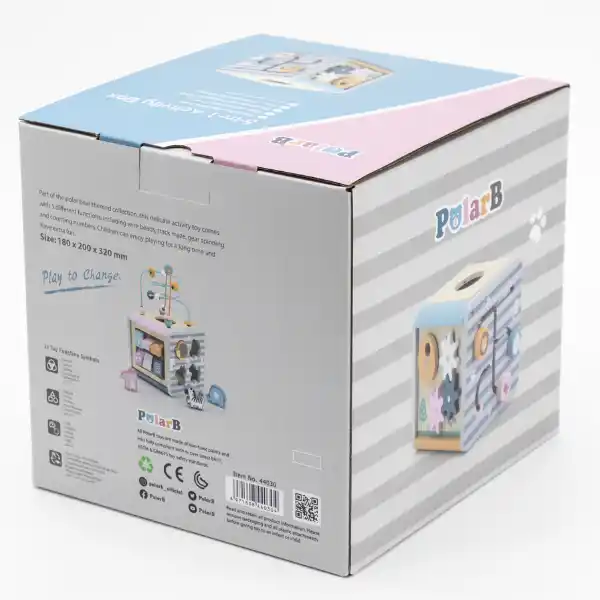 Деревянный бизикуб "Игровой куб 5 в 1"