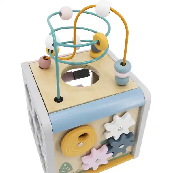 Деревянный бизикуб "Игровой куб 5 в 1"