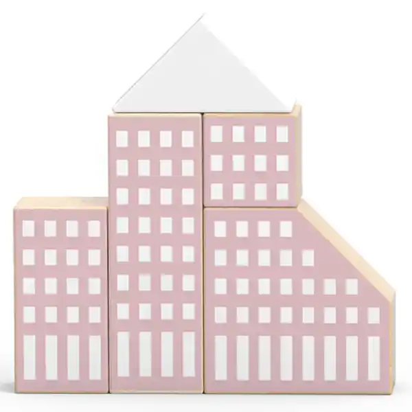 Деревянный конструктор "Город", 56 элем.