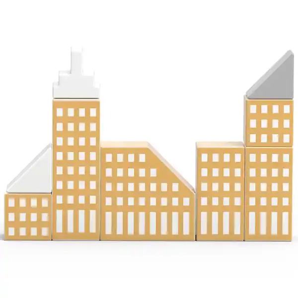 Деревянный конструктор "Город", 56 элем.