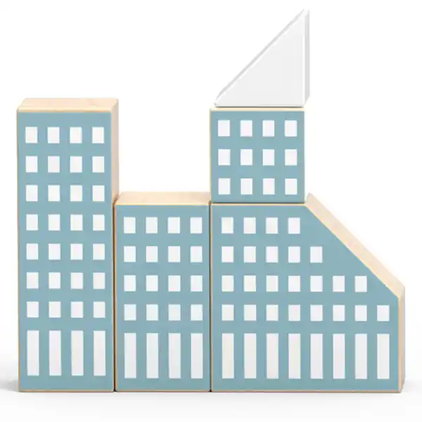 Деревянный конструктор "Город", 56 элем.