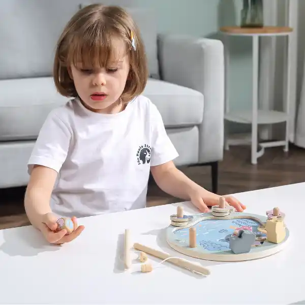 Деревянный игровой набор "Магнитная рыбалка"