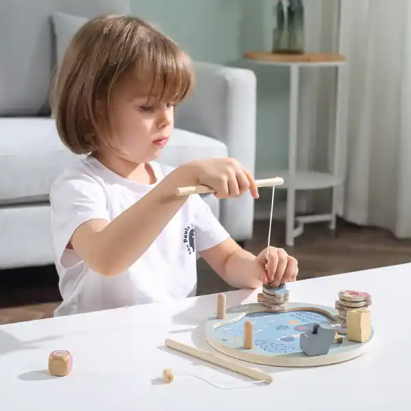Деревянный игровой набор "Магнитная рыбалка"