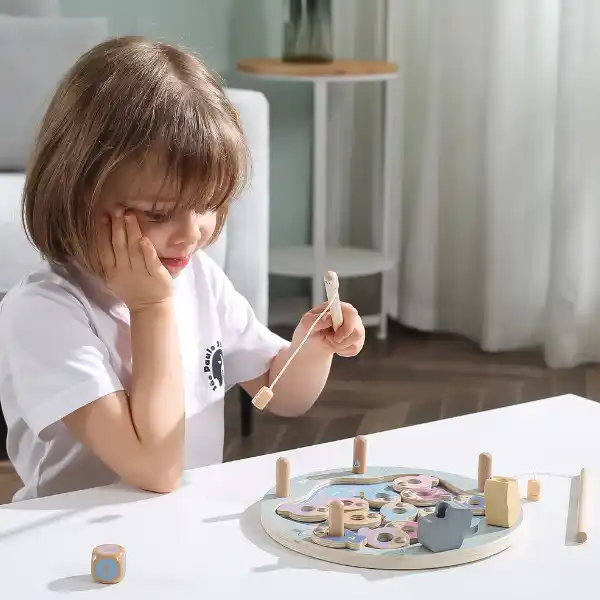 Деревянный игровой набор "Магнитная рыбалка"