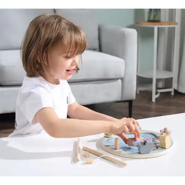 Деревянный игровой набор "Магнитная рыбалка"