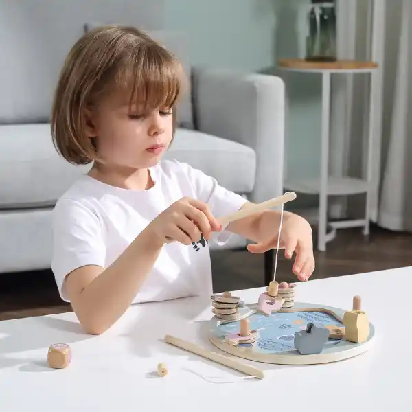 Деревянный игровой набор "Магнитная рыбалка"