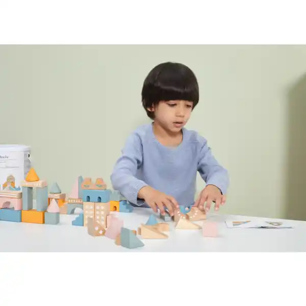 Деревянный конструктор "Городской квартал", 50 элем.