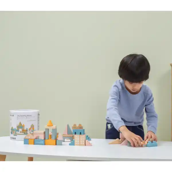 Деревянный конструктор "Городской квартал", 50 элем.