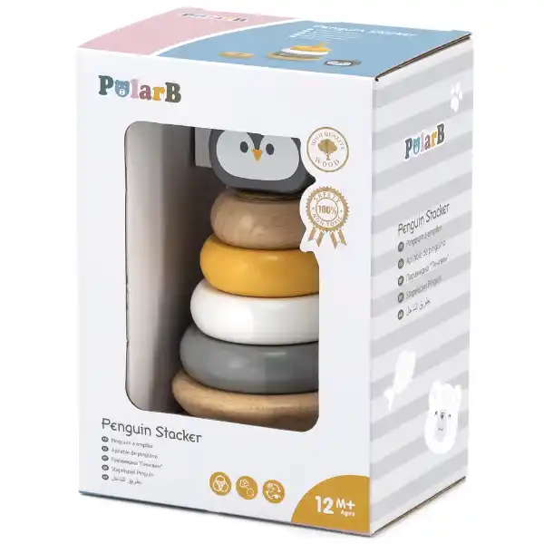 Деревянная пирамидка-неваляшка "Пингвин"