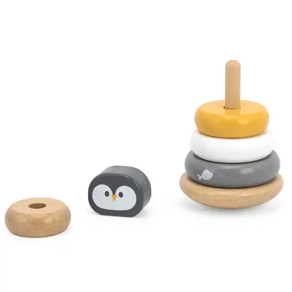 Деревянная пирамидка-неваляшка "Пингвин"