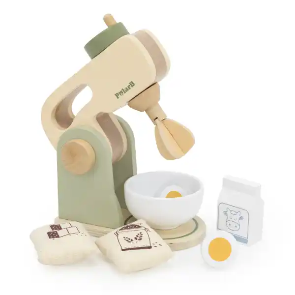 Деревянный игровой набор "Готовим с миксером", 6 предметов